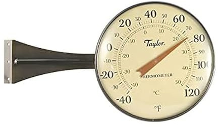 Taylor 480BZN Heritage Metal Dial Outdoor Thermometer, One, Bronze 8.5-Inch