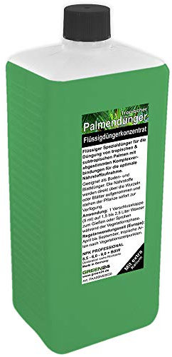 Palmendünger 1L XL Profi Linie Dünger für Palmen Wurzeldünger + Blattdünger HIGH-TECH! für Pflanzen in Kübeln und Beeten.
