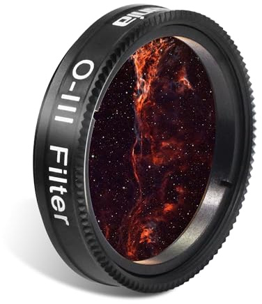 Astromania 1.25 O-III Filter - Enhances Contrast During Visual Observation of Gaseous and Planetary Nebulae in All Sky Conditions, The Veil, Ring, Dumbbell and Orion Nebula, Among Many Other Objects