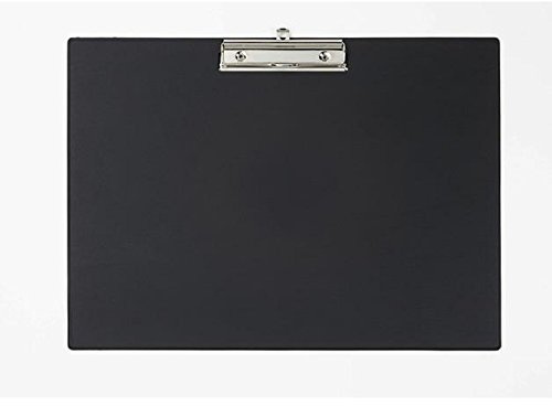 Maul 6 Stück Klemmbrett aus plastifiziertem Karton Format A3 Querformat schwarz