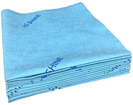 Hi-Shine 10 Next Generation Microfibre Cloth 40x40cm – Chemical Free Microfibre Cleaning Cloth for Glass, Glasses, Stainless Steel, Shiny Surfaces, Window - Blue