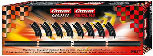 Carrera Einspurgeraden/Kurven Ausbauset, Schwarz, 10 Stück
