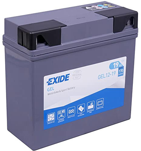 Exide GEL12-19 GEL Motorrad Starter-Batterie 12V 19Ah 170A