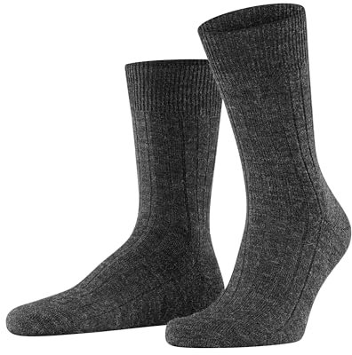 FALKE Herren Socken Teppich im Schuh 2er Pack, Größe:43/44;Farbe:anthracite melange