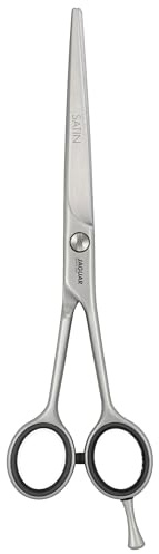 JAGUAR Haarschere SATIN 6.5“ | klassische Griffstellung | hochwertiger Solinger Spezialstahl SOLINOX | Friseurschere im Classic-Design | mattiert | Made in Germany