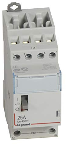 412551 Legrand - Contacteur Jour Nuit Triphasé 4p Bobine 230v - 25a - Contact 4no - 2 Modules