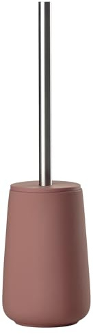 Zone Denmark Nova Toilettenbürste, Klobürste aus Porzellan und Edelstahl, WC Bürste mit Bürstenhalter, Soft-Touch-Beschichtung, Durchm. 10,3 cm, Höhe 37 cm, Peach Red (Rot)
