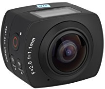 NK Cámara de Acción - Cámara Deportiva 360º con Gran Angular, 8 MP, Carcasa Waterproof, Palo de Selfie y Control Remoto invluido, WiFi, Full HD 1080p, LCD 2in (Color Negro)