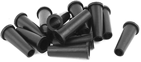 Sourcingmap 15 Pcs Rubber Strain Relief Cord Boot Protector Cable Sleeve Hose 31mm Long