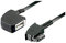 Goobay 68000 Cavo telefonico modulare connessione di telecomunicazione a 4 poli, spina TAE-F per presa TAE-F, cavo tondo da 15 m; nero