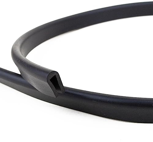 EUTRAS 2028 Perfil de Casquillo, protección de Bordes, Negro, 3 m