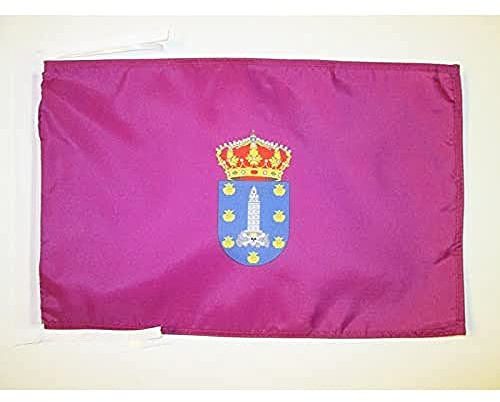 AZ FLAG Bandera Provincia de La Coruña 45x30 cm Poliéster 100D Cuerdas | Uso interior y exterior Enseña española costuras dobles y bordes reforzados