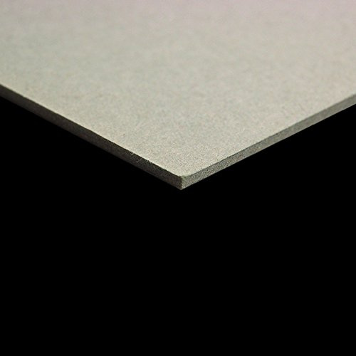 Clairefontaine 93992C förpackning (med 10 ark kartong, 50 x 65 cm, 2,5 mm, 1625 g, perfekt för modelltillverkning, lätt och smidig, 100% återvunnen) 10-pack grå