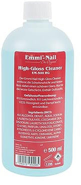 Emmi High-Gloss Cleaner Gelnägel 500ml I Nagelreiniger mit pflegenden Ölen für letzte Inhibitionsschicht I Gut für UV Nagellack I Atemberaubender Glanz