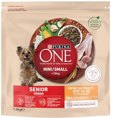 Purina ONE Mini <10kg pienso perro pequeño Senior Pollo 6x1,5 kg