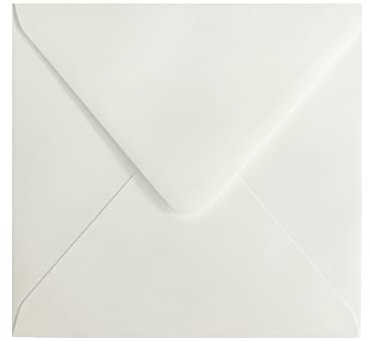 Paper24 je 25 Briefumschläge 155x155 mm, 120g Elfenbein, ohne Fenster, ideal für Hochzeitskarten 15x15 cm, 150 x 150 mm