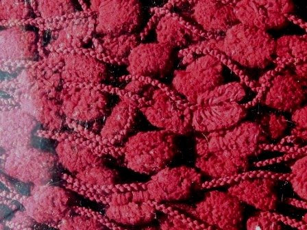 Fadenvorhang Flauschvorhang Plüsch Bordeaux Rot Store 2,30 m