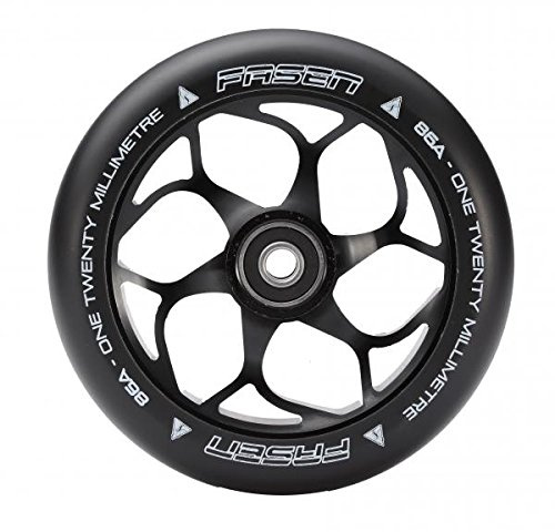 Fasen 120mm Stunt-Scooter Wheel + ABEC 9 Kugellager (Schwarz)