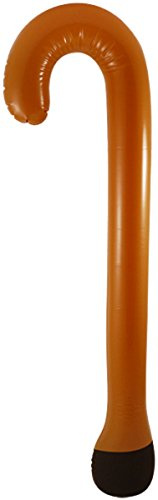 Other - Bastón Hinchable de 90 cm para Paseo, Fiesta, Bautizo, Gadget Vestido, marrón, 90 cm