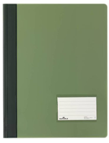 5er Sparpack DURABLE Hunke & Jochheim Schnellhefter DURALUX®, transluzente Folie, für A4 Überbreit, 280x332mm (grün, 5 Stück)