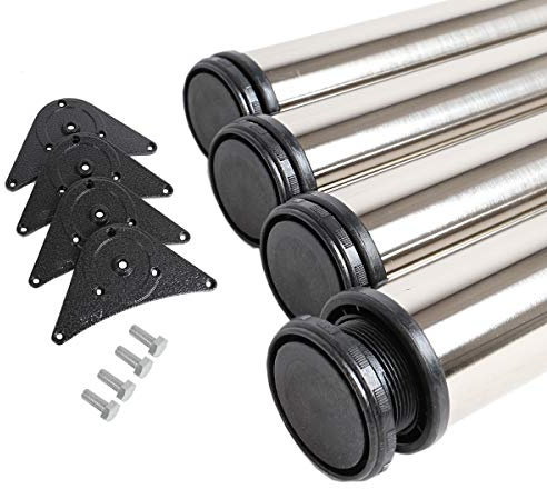 GTV Tischbeine Höhe 820mm ø 60mm Edelstahl Optik im 4er Set