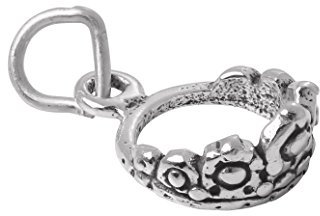 TheCharmWorks Sterling Silber Krone Diadem Charmanhänger | Tiara Crown Charm