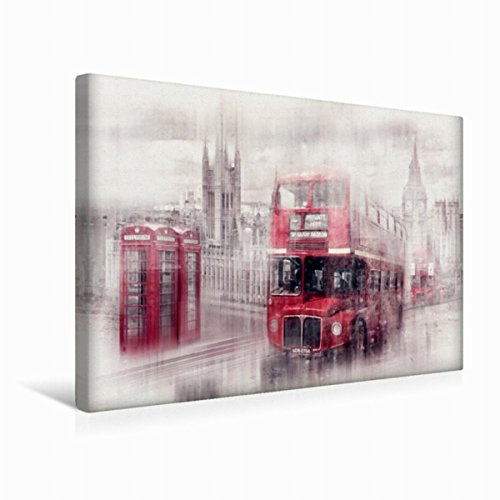 Premium Textil-Leinwand 45 x 30 cm Quer-Format City-Art LONDON Westminster Collage | Wandbild, HD-Bild auf Keilrahmen, Fertigbild auf hochwertigem Vlies, Leinwanddruck von Melanie Viola