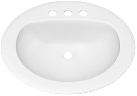 PROFLO PF20178 20-1/2 Self Rimming Oval Bathroom Sink, White