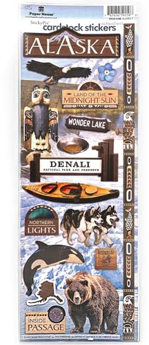 Paper House Productions Alaska Cardstock Sticker Sheet for Crafts, Scrapbooking & Collecting - Classic Sights