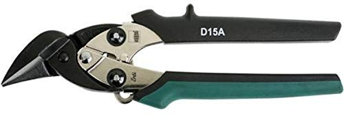 BESSEY D15A-BE Right, Straight Cut Compact Aviation Snip, Offset Jaw for Precision Cutting, Ergonomic Design for Small Cutting Areas