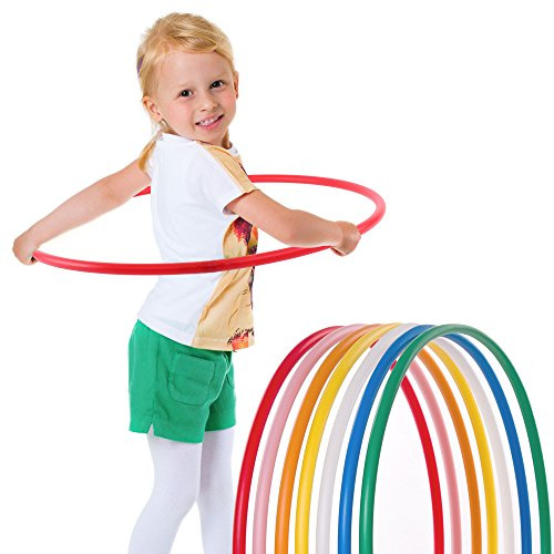 HOOPOMANIA Kinder Hula Hoop Reifen einfarbig [Ø60cm - Ø80cm] Hula Hoop für Kinder bunt