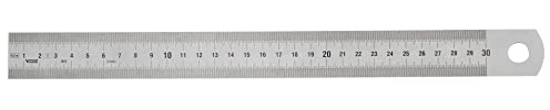 Vogel Germany Stahlmaßband (Länge 500 mm, rostfreier Federbandstahl, blendfreie Oberfläche, geätzte Teilung mit deutlicher Ablesung) 1018020050