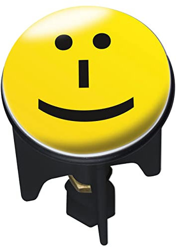 WENKO Waschbeckenstöpsel Pluggy® Lacher - Abfluss-Stopfen, für alle handelsüblichen Abflüsse, Kunststoff, 3.9 x 6.5 x 3.9 cm, Mehrfarbig