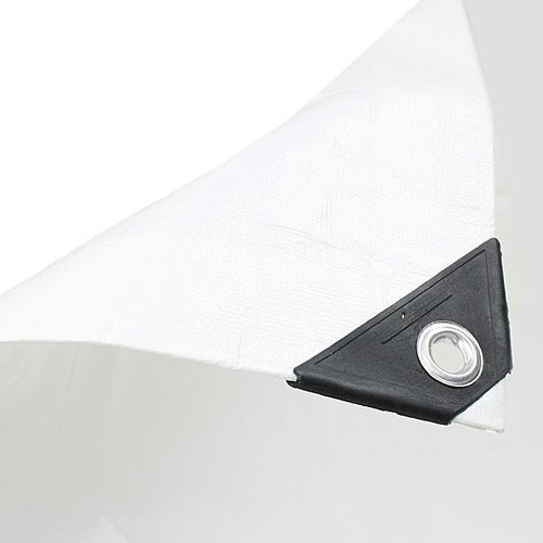 3.6M X 5.4M WHITE STANDARD WATERPROOF TARPAULIN WITH EYELETS
