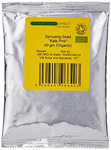 PREMIER SEEDS DIRECT - Sprouting Seeds Pink Kale - 40GM - Organic