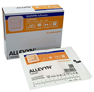 Allevyn Ag Adhesive 7.5x7.5 cm haftender Schaumverband, 10 Stück