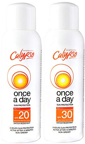 Calypso Once A Day Sun Protection SPF20 and SPF30 Multipack