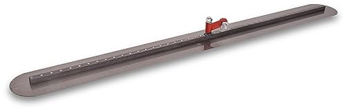 QLT by Marshalltown Fresno Trowels, 48 Inch Length, Round End, High Carbon Steel Blade, All-Angle Swivel Attachment, FR48R