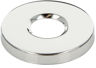tecuro Gewinderosette Ø 24,7 mm Innen (3/4 Zoll), Ø 67 mm Außen, Höhe 9 mm, hochwertiges Messing verchromt, Rohrabdeckung