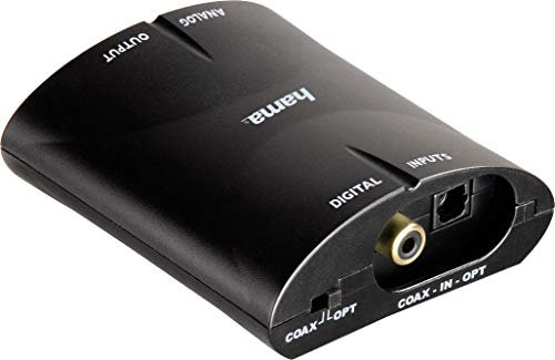 Hama Audio-Konverter AC81, digital auf analog, Schwarz