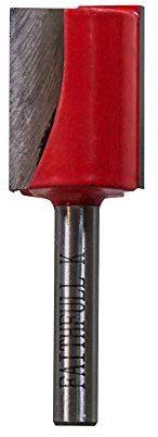 Faithfull FAIRB215 Fraise à défoncer TC à deux cannelures, rouge/argent, 1/4 19 mm