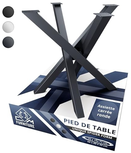 CM Furniture Tischgestell Metall Tischbeine Spider Unique Mikado Form Anthrazit für Massiv Rund/Quadratisch Tischplatte 72cm Hoch Esstisch Konferenztisch Wohnzimmertisch Büro Solid Konstruktion