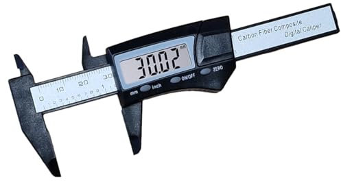 PTI Mini 75mm Digital Vernier Caliper Electronic Gauge Micrometer,LCD Screen Digital Caliper, Caliper Measuring Tool, Inch/Millimeter Conversion, Lightweight Digital Measuring Tools, Carbon Fiber