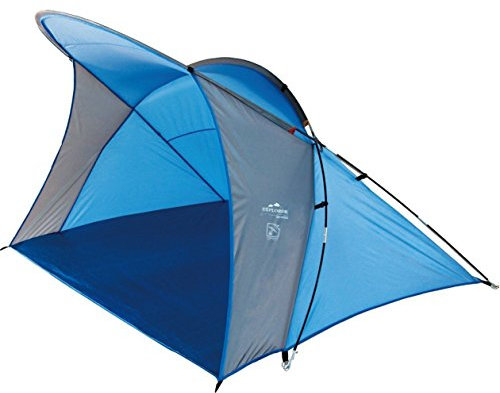 EXPLORER UV Schutz 60+ Strandmuschel Wave 200x150x130cm **extra große Liegefläche** mit Boden Garten Strand Outdoor Muschel Strandzelt Sichtschutz Sonnenschutz Urlaub