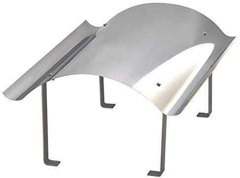 Massive Kaminabdeckung in Edelstahl 400 x 400 mm