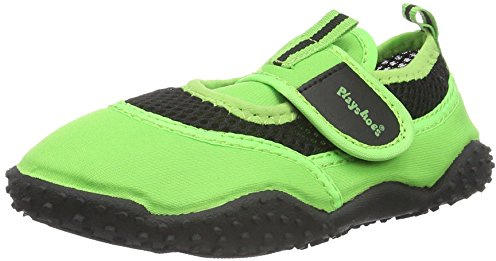 Playshoes Badeschuhe Neonfarben mit höchstem UV-Schutz nach Standard 801 174796, Unisex-Kinder Aqua Schuhe, Grün (grün 29), 22/23 EU