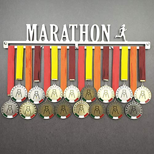 MEDALdisplay Marathon - Medaillen Aufhänger Frau - Wandhalterung für Sportmedaillen Running, Runner, Läufer - Medaillenhalter - Sport Medal Hanger (F 600 mm x 100 mm x 3 mm)