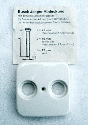 Busch-Jaeger 2531-21 Zentralscheibe Abdeckung f Antenne-Steckdose weiß Art.09941170010