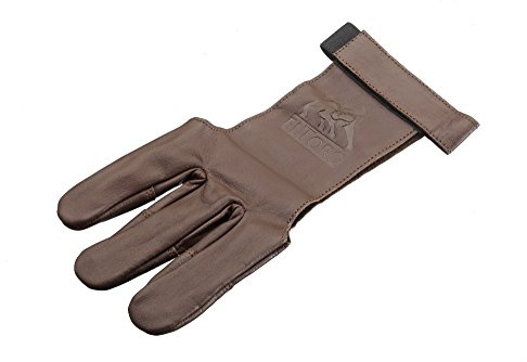 elToro Traditioneller Schießhandschuh Tradition Bogenschießen (Braun) | aus hochwertigem Leder, für Pfeil und Bogen, Handschuh Schutz für die Finger