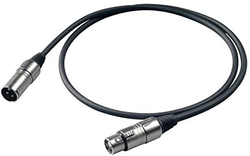 PROEL BULK250LU20 - Professionelles ausgewogenes Mikrofonkabel mit Verbindungen für fliegende Stecker, Cannon XLR 3P Stecker auf Voltstecker, Cannon XLR 3P weiblich (20 m)